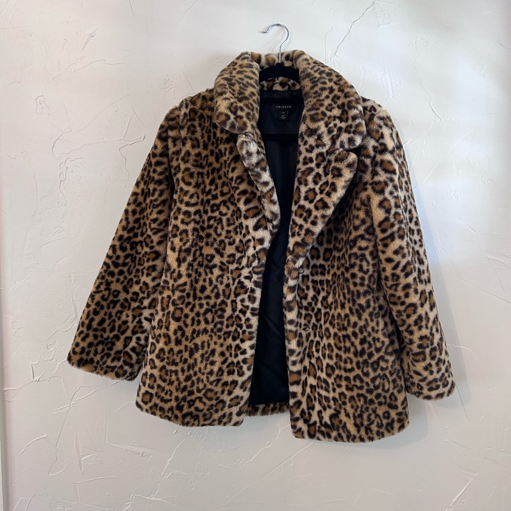 Halogen Leopard Print Coat Size XXS